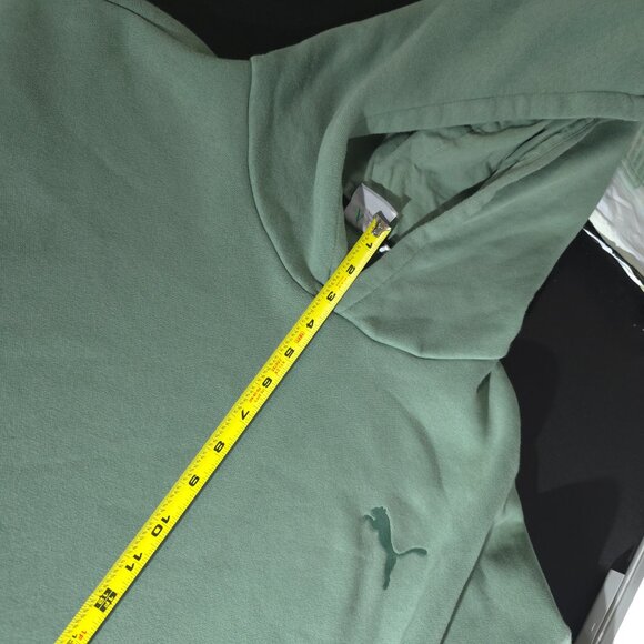 Puma SE Fit Warm Cell Hoodie Mens Sz XXL Green Pullover Logo Solid - Picture 7 of 16